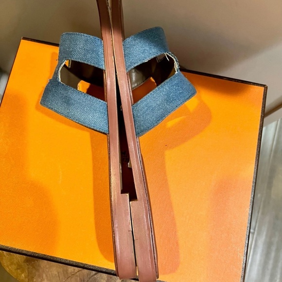 Denim Jean Hermes oran sandals - Picture 3 of 5